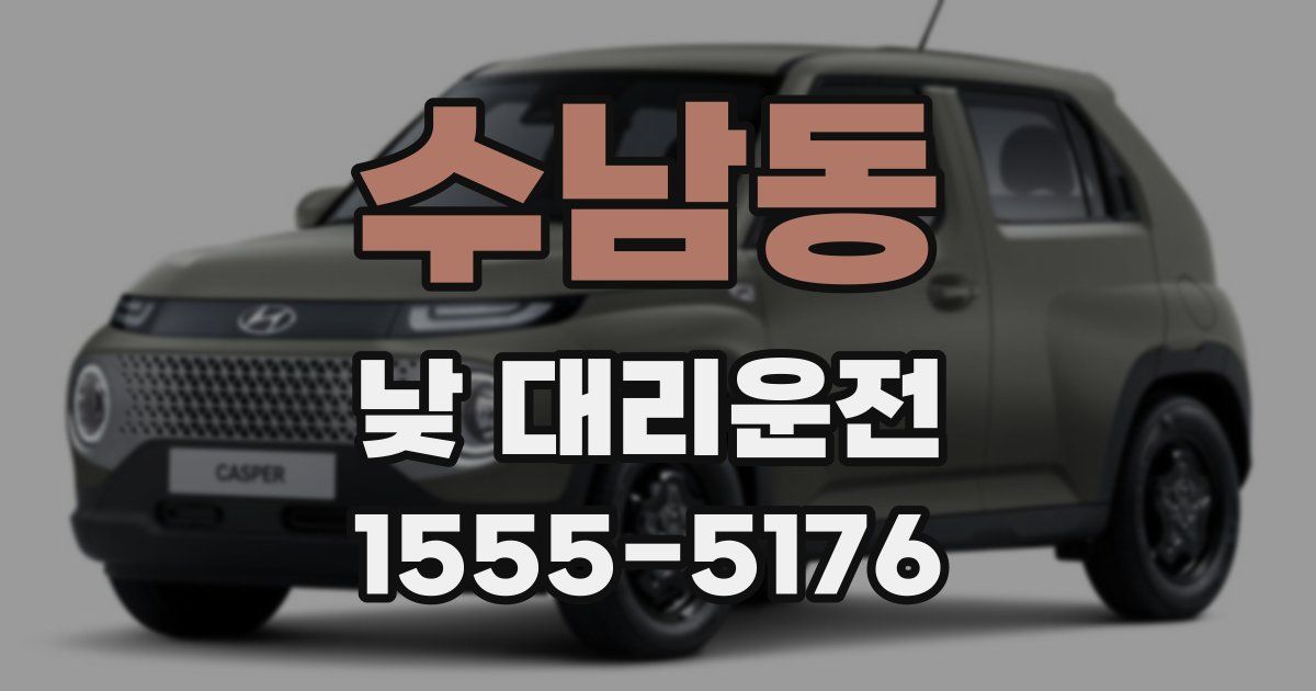 수남동 낮 대리운전