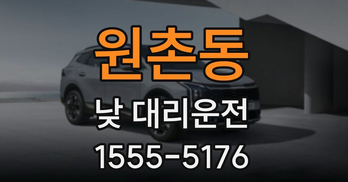 원촌동 낮 대리운전
