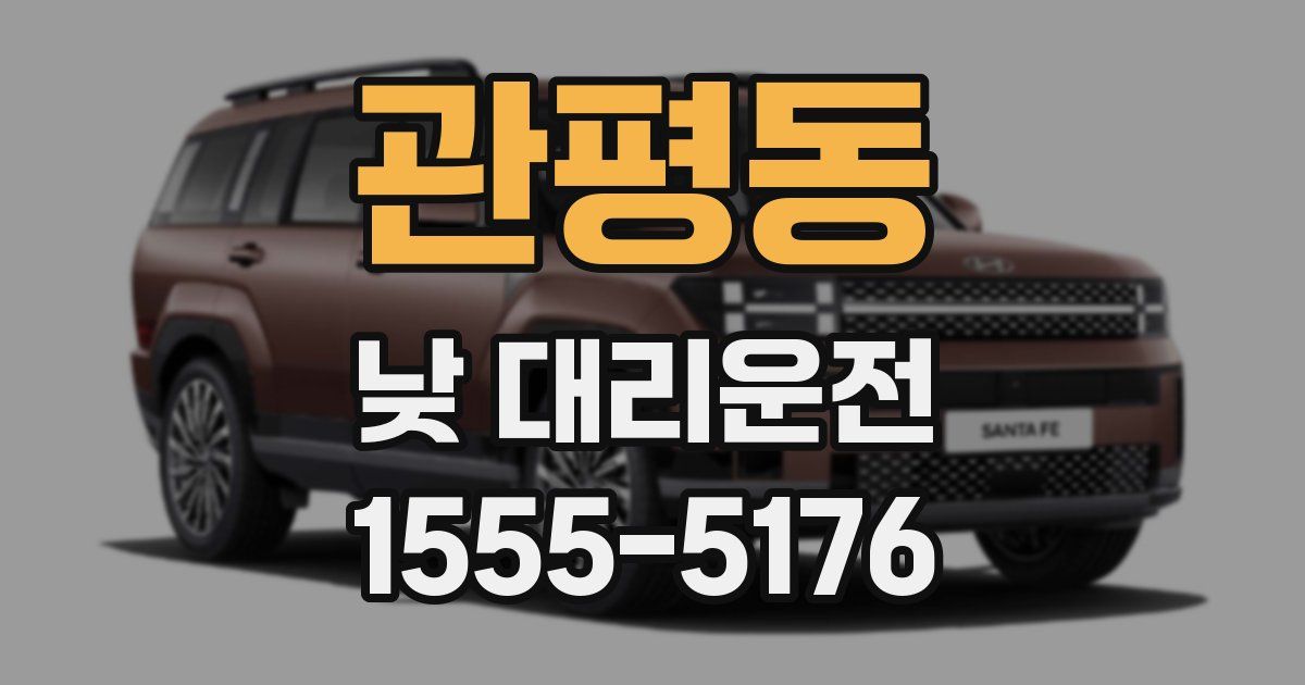 관평동 낮 대리운전