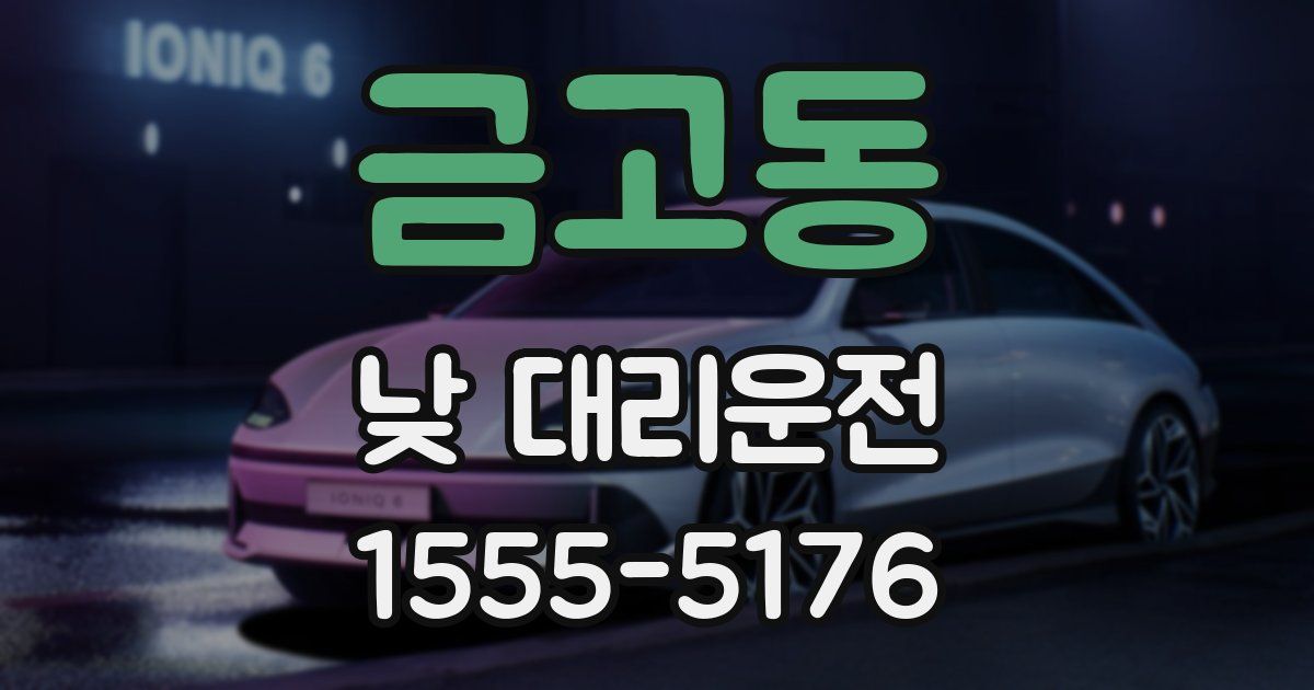 금고동 낮 대리운전