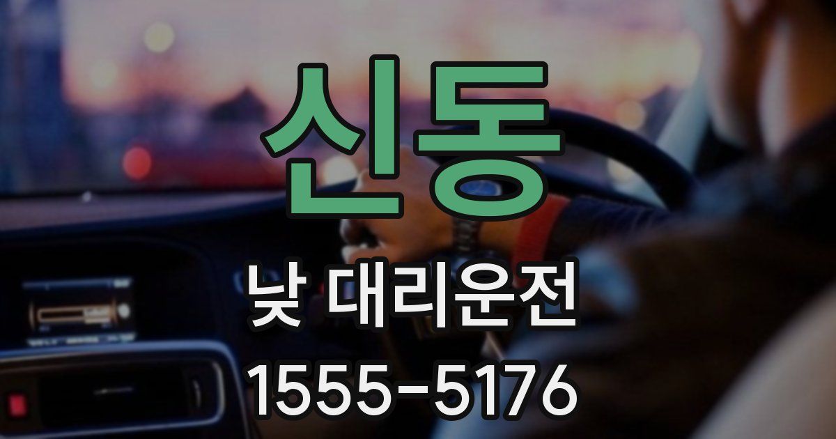신동 낮 대리운전