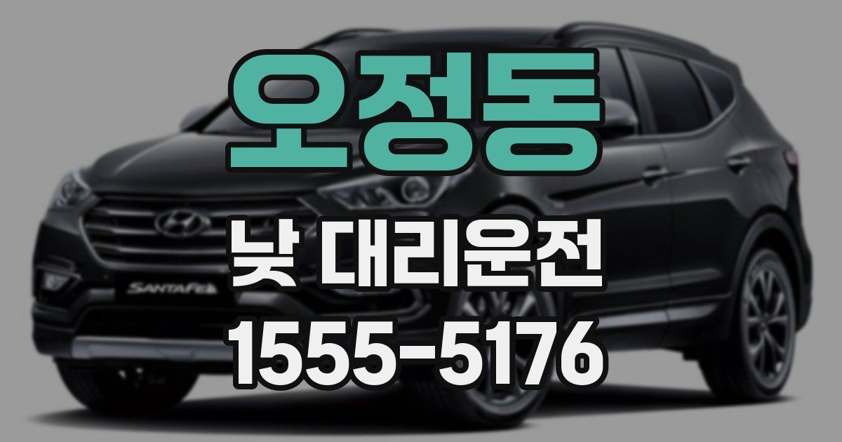 오정동 낮 대리운전