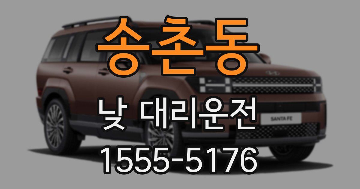 송촌동 낮 대리운전
