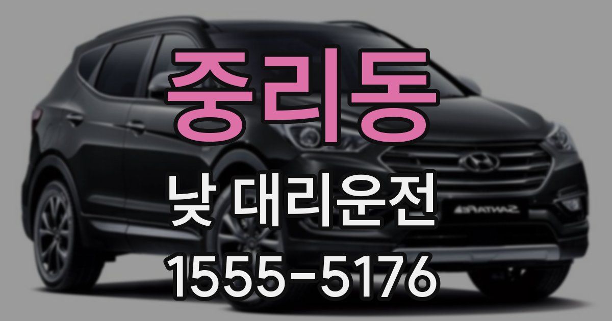 중리동 낮 대리운전