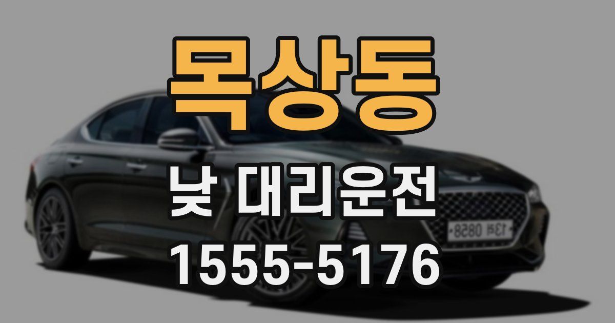 목상동 낮 대리운전