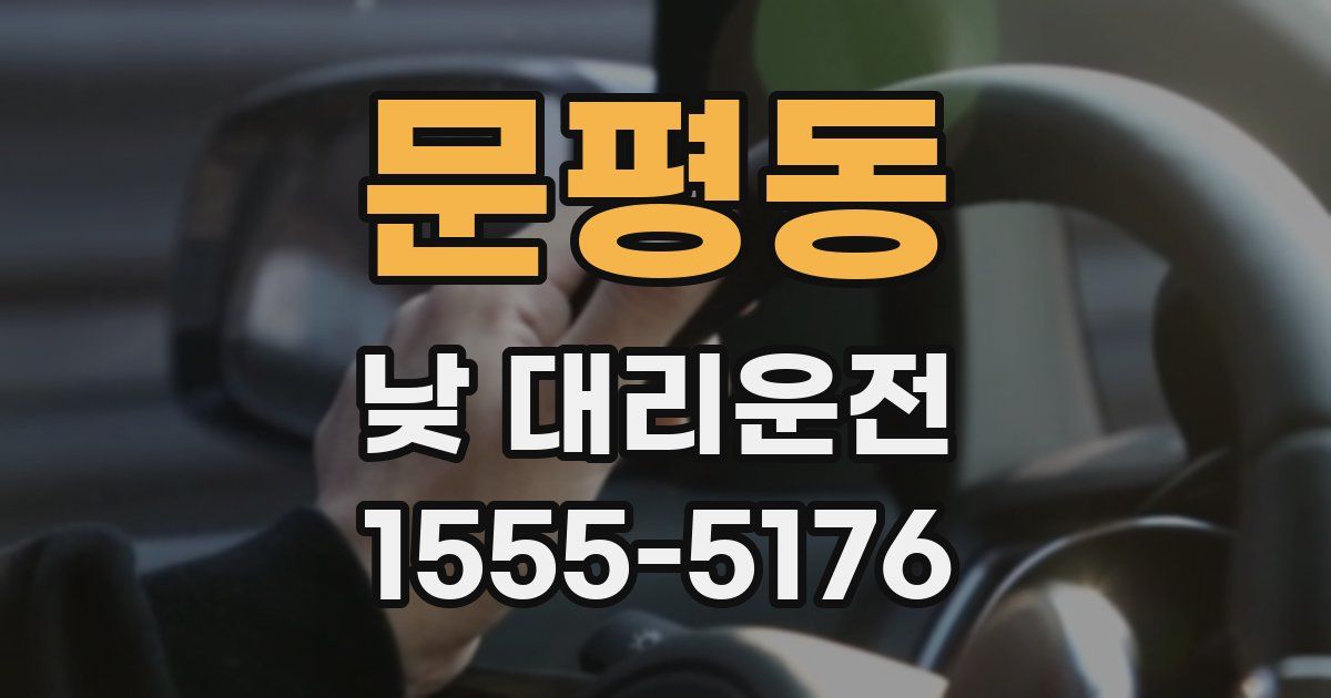문평동 낮 대리운전