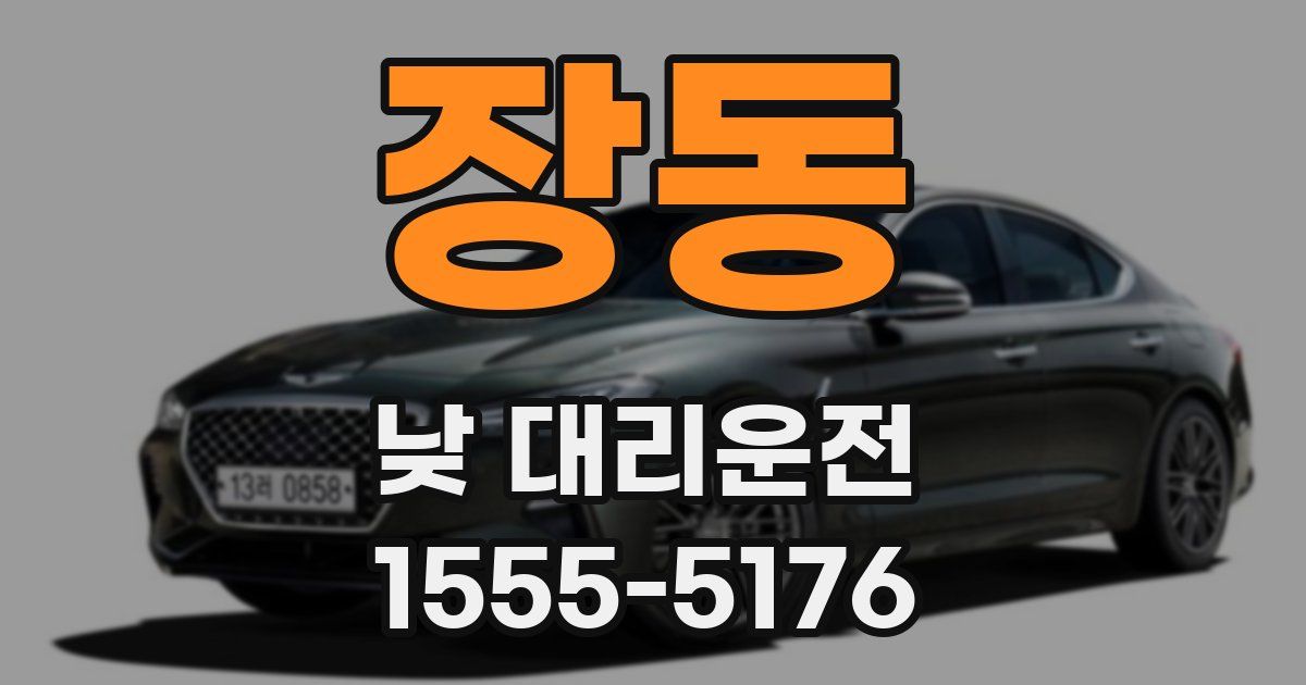 장동 낮 대리운전