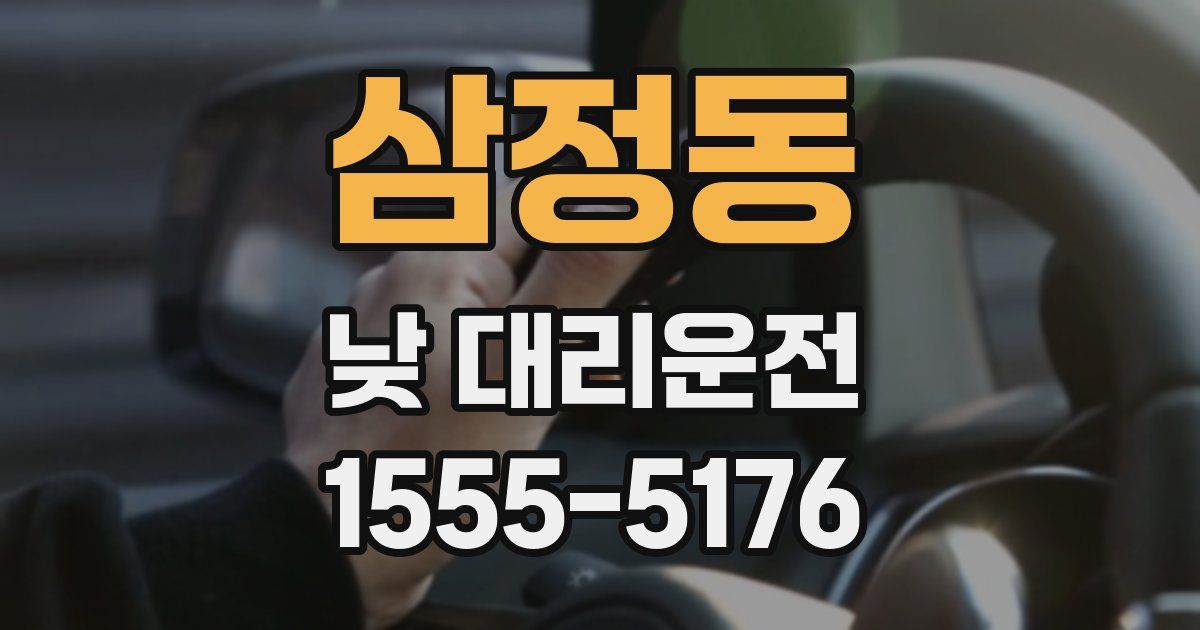 삼정동 낮 대리운전