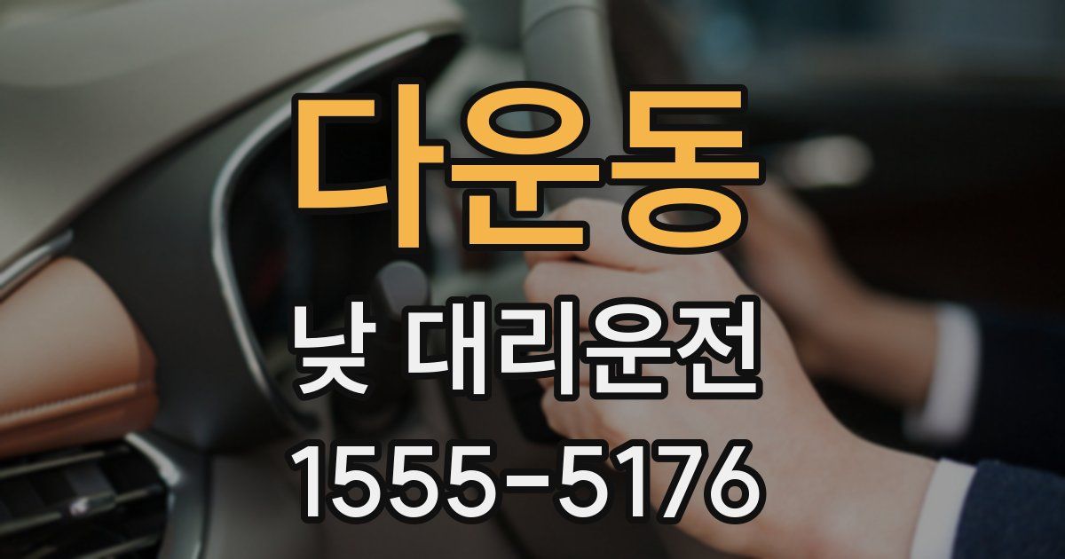 다운동 낮 대리운전