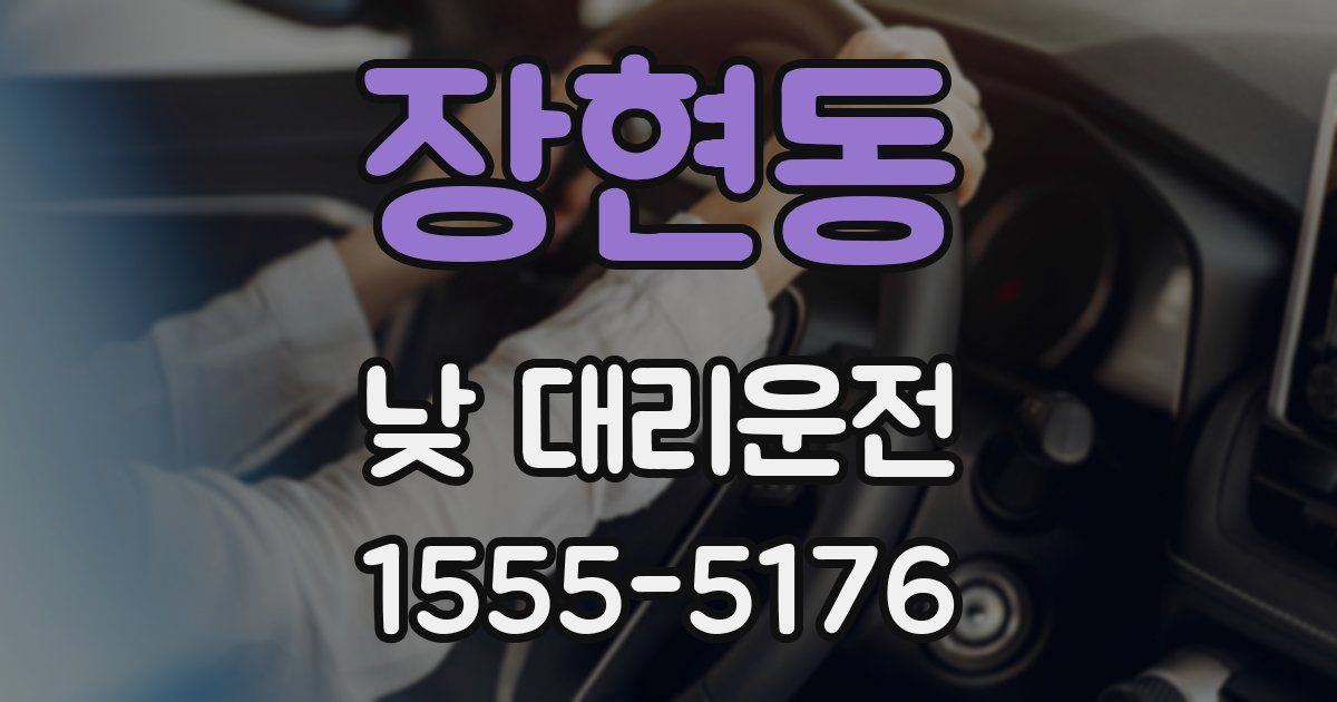 장현동 낮 대리운전