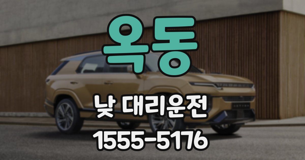 옥동 낮 대리운전