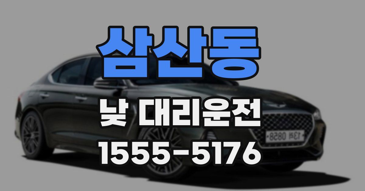 삼산동 낮 대리운전