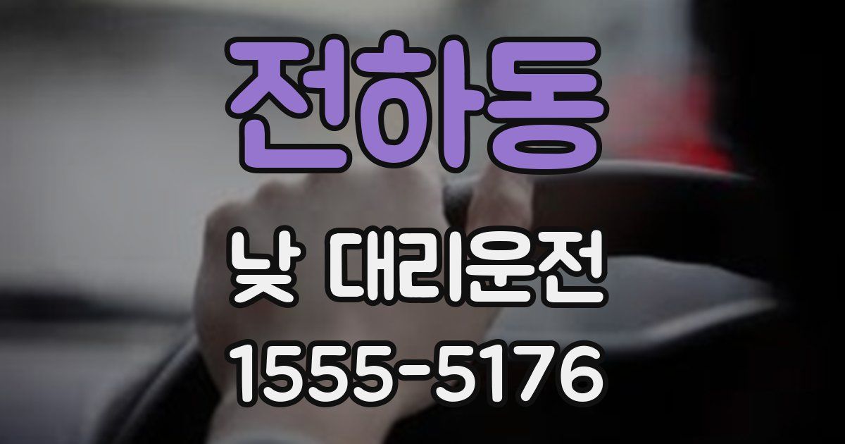 전하동 낮 대리운전