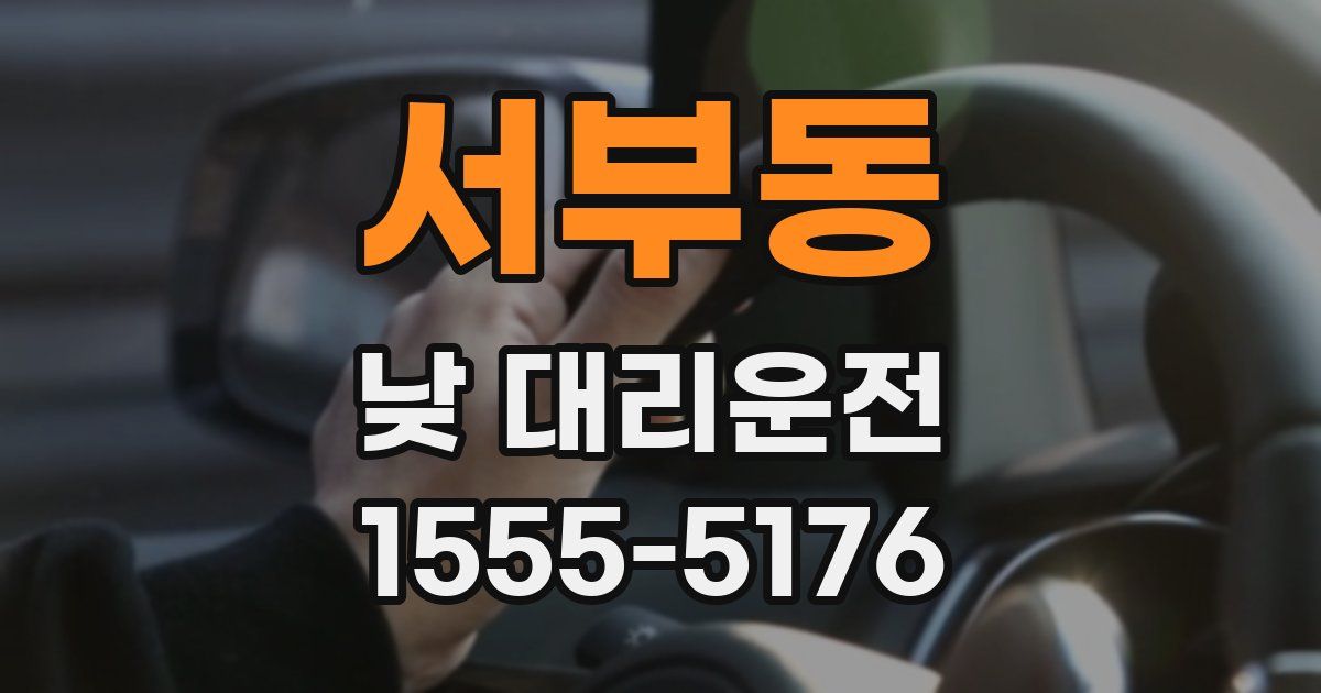 서부동 낮 대리운전
