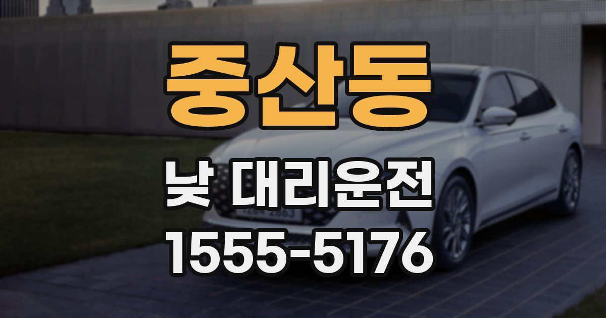 중산동 낮 대리운전
