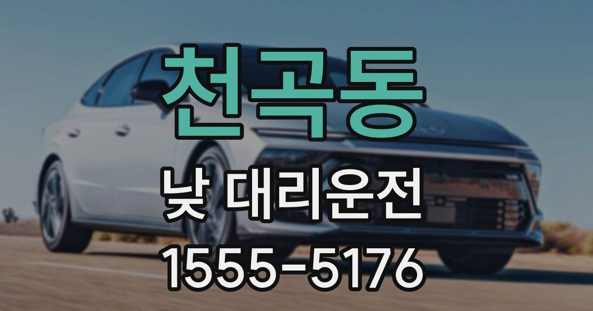 천곡동 낮 대리운전