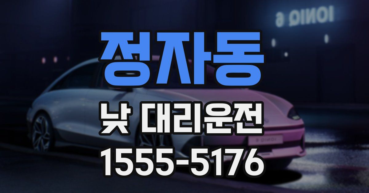정자동 낮 대리운전