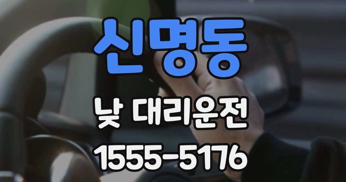 신명동 낮 대리운전