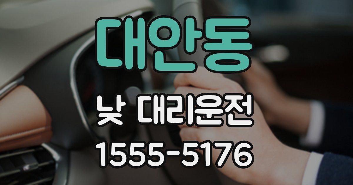 대안동 낮 대리운전