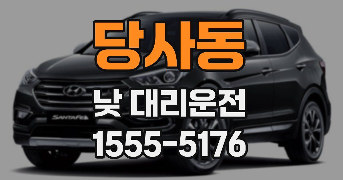 당사동 낮 대리운전