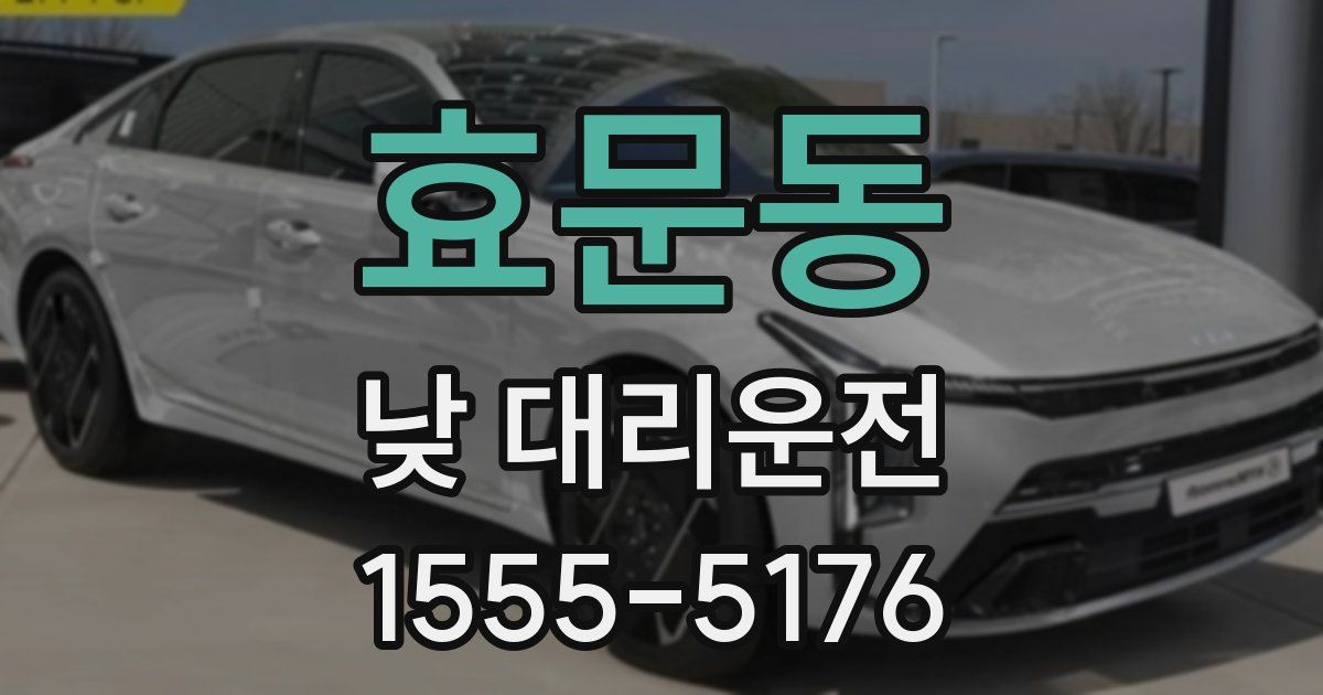 효문동 낮 대리운전