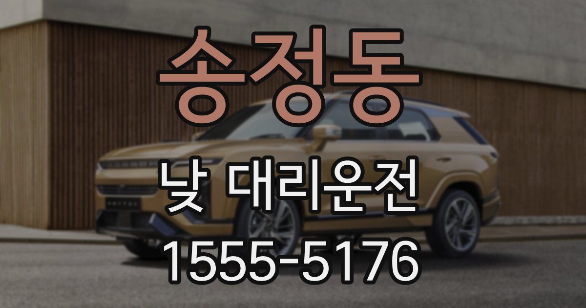 송정동 낮 대리운전