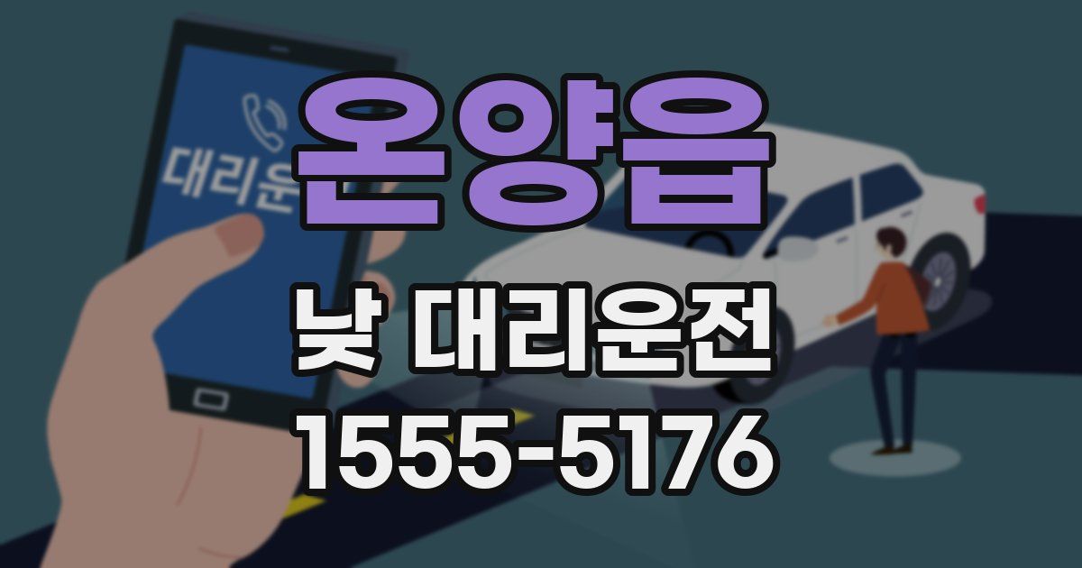 온양읍 낮 대리운전