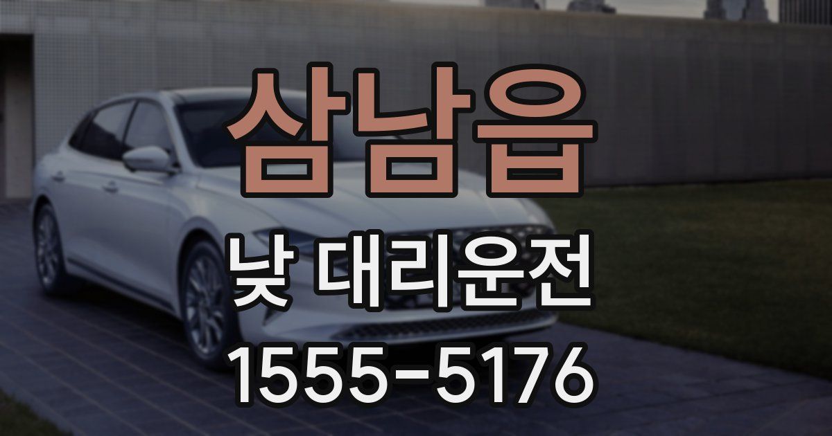 삼남읍 낮 대리운전