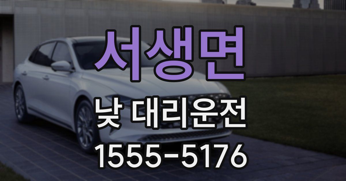 서생면 낮 대리운전