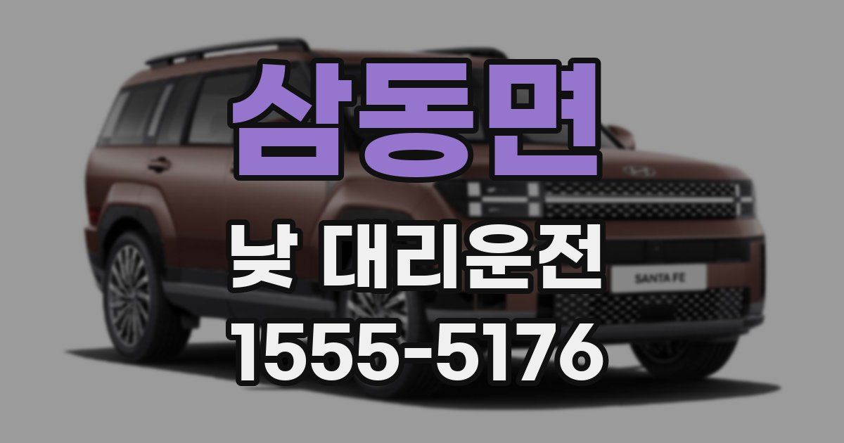 삼동면 낮 대리운전