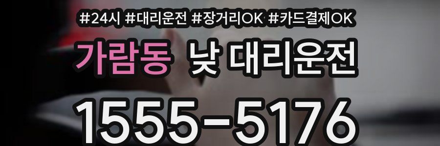 가람동 낮 대리운전
