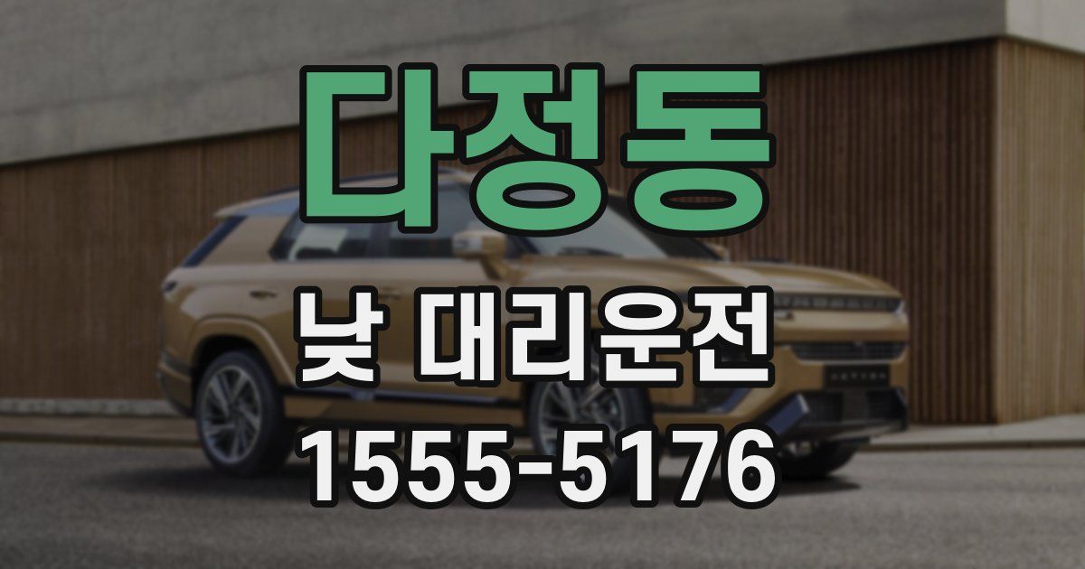 다정동 낮 대리운전