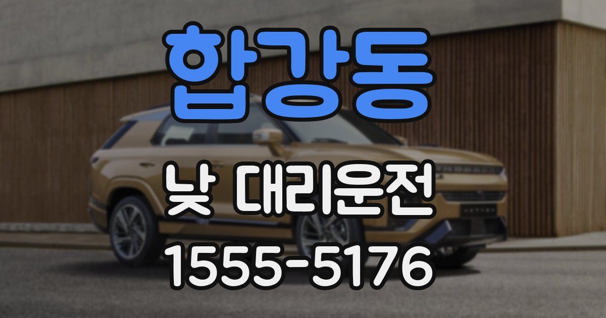 합강동 낮 대리운전