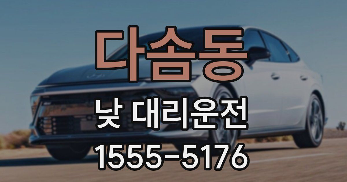 다솜동 낮 대리운전