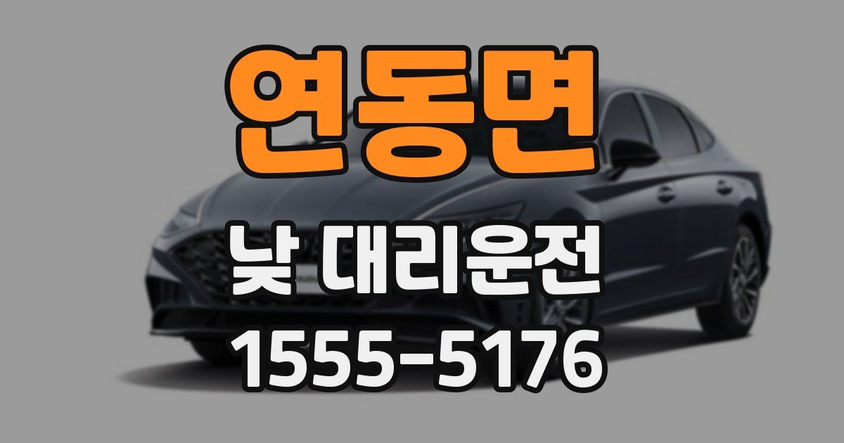 연동면 낮 대리운전
