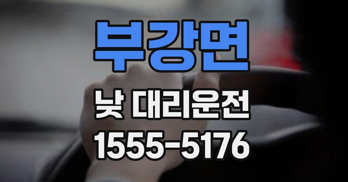 부강면 낮 대리운전