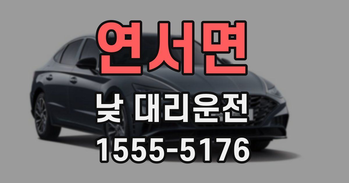 연서면 낮 대리운전