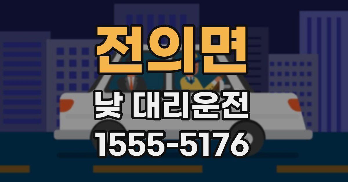 전의면 낮 대리운전