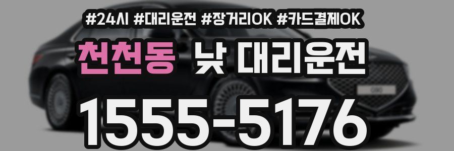천천동 낮 대리운전