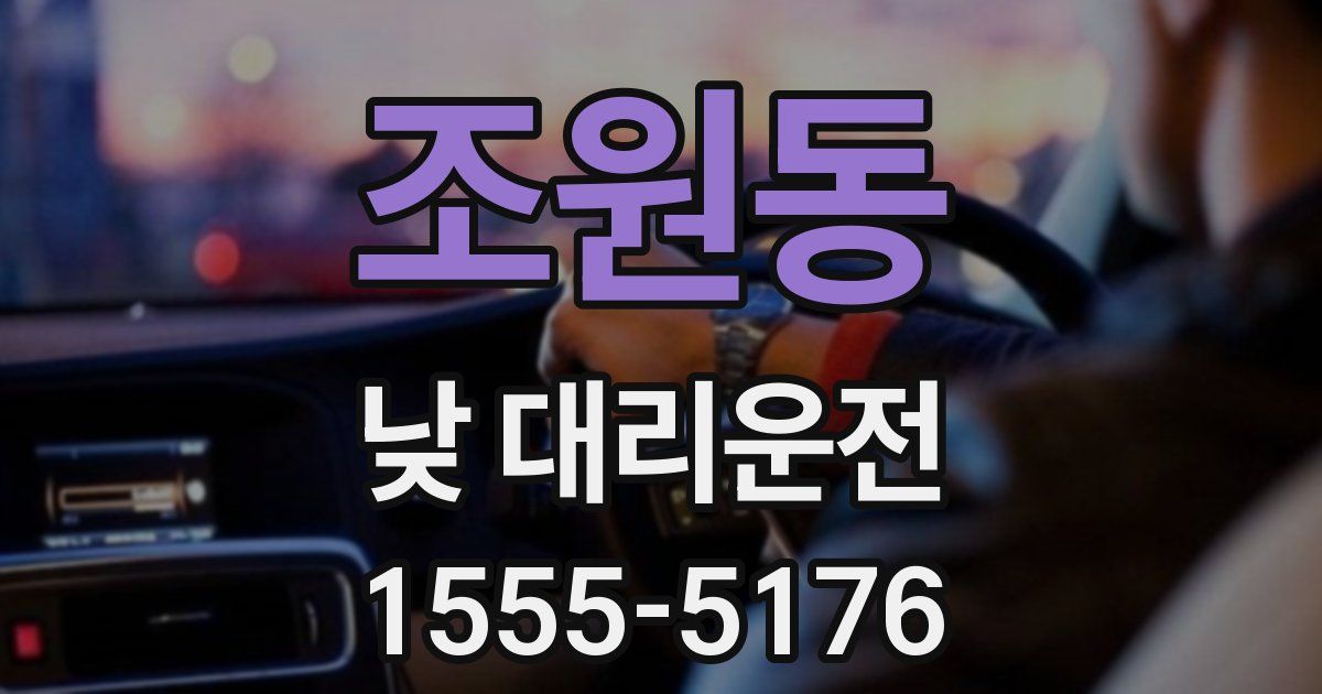 조원동 낮 대리운전