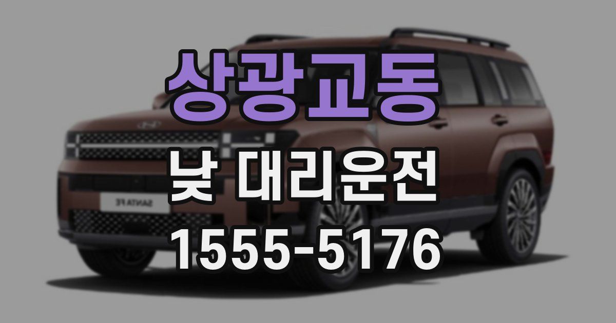상광교동 낮 대리운전