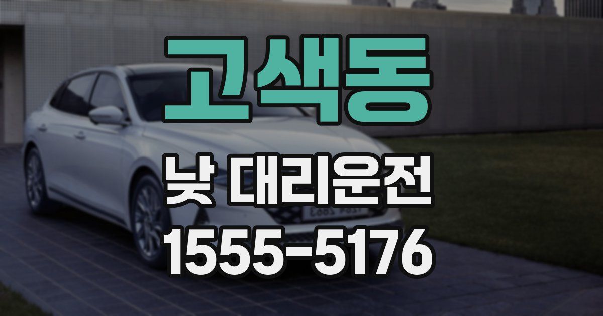 고색동 낮 대리운전