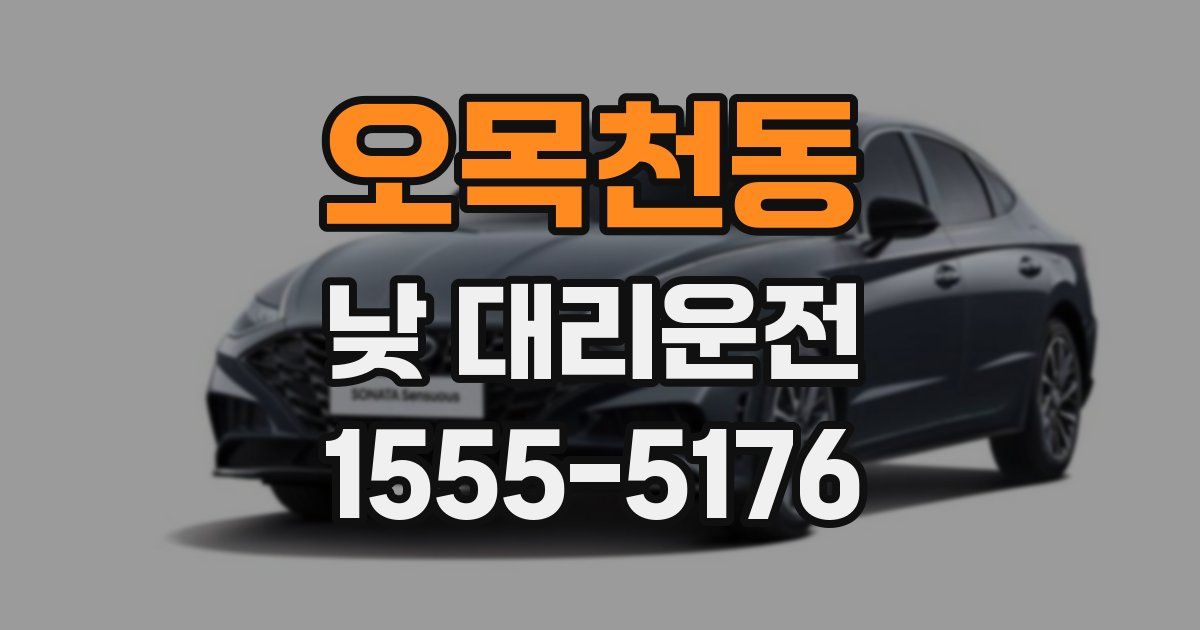 오목천동 낮 대리운전
