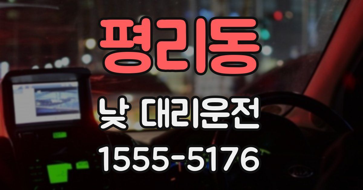 평리동 낮 대리운전
