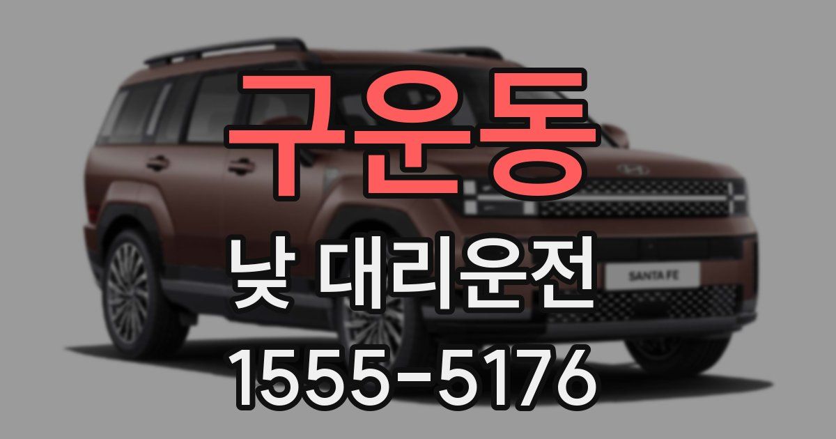 구운동 낮 대리운전