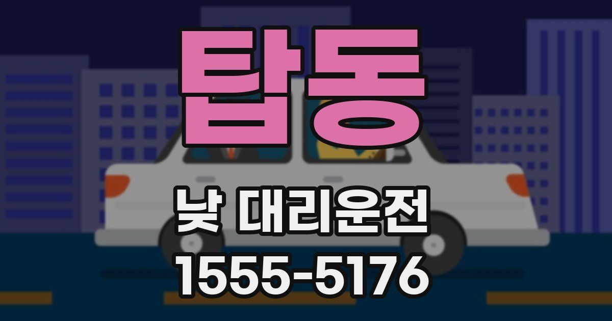 탑동 낮 대리운전