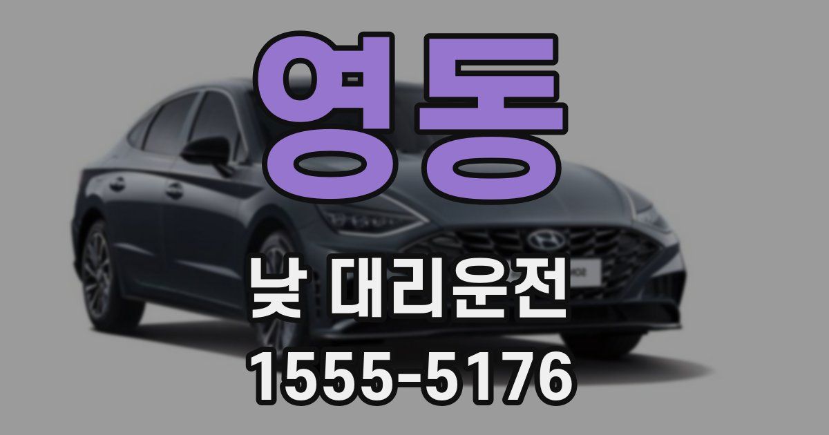 영동 낮 대리운전
