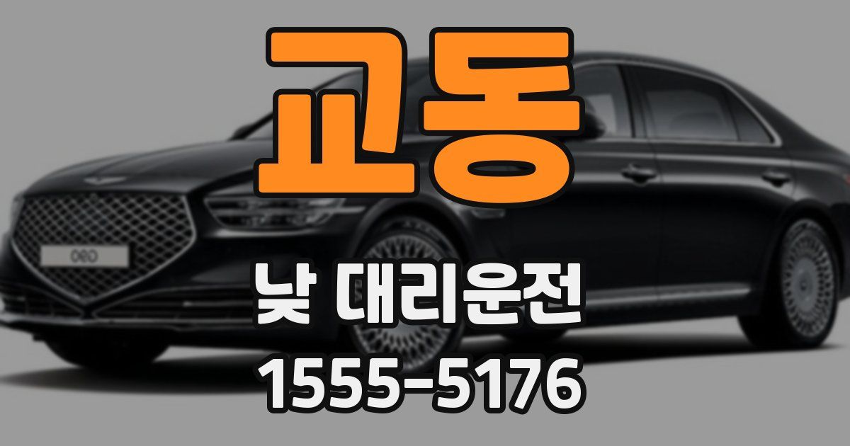 교동 낮 대리운전