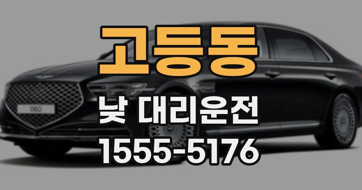 고등동 낮 대리운전