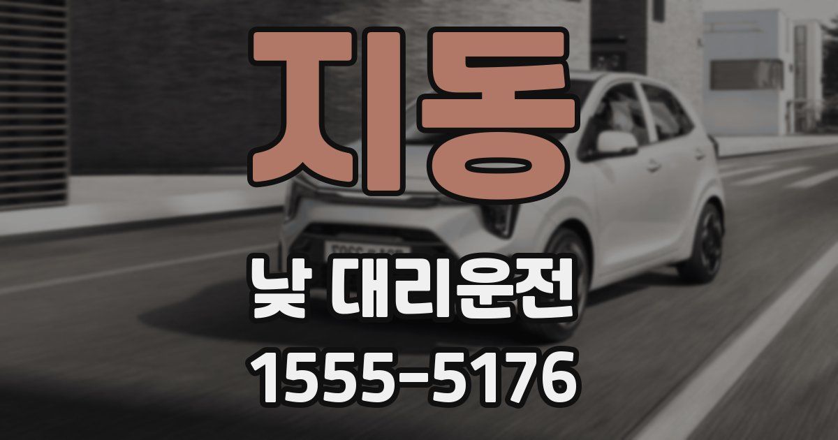 지동 낮 대리운전